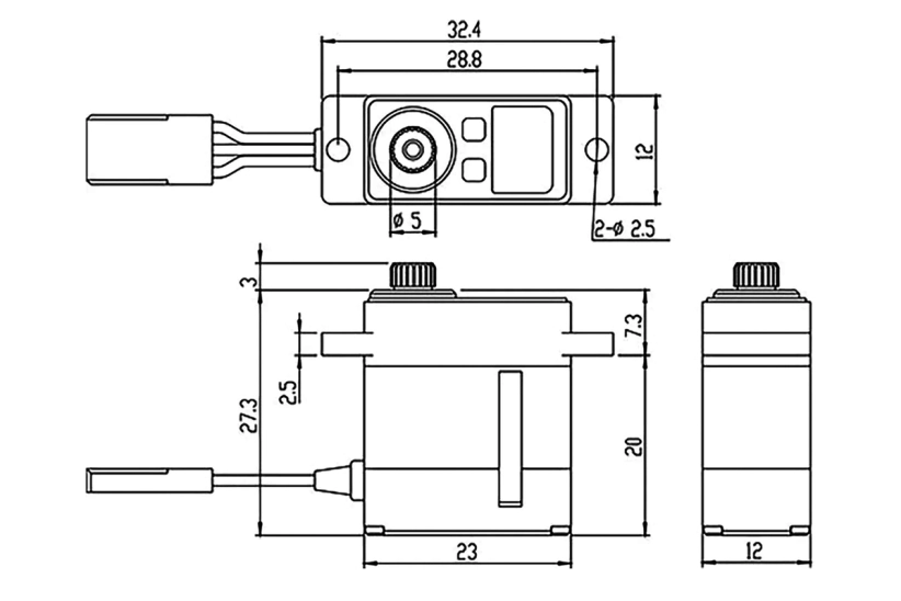 Digitálne servo SV-1232MG HiVOLT (5 kg-0,05s/60°)