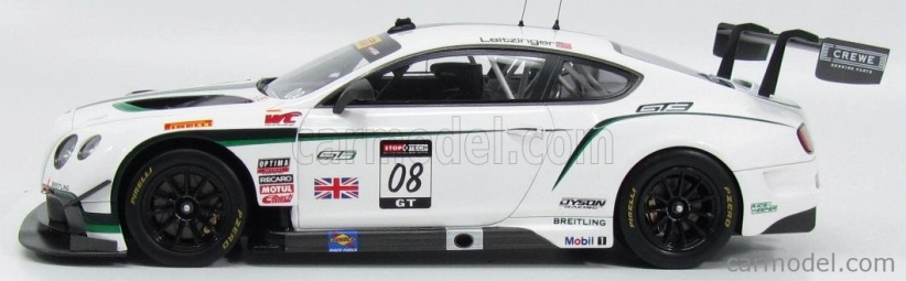 Truescale Bentley Continental V8 Gt3 Team Dyson Racing N 8 3rd Sonoma Gp Grand Prix 2014 B.leitzinger 1:18 Biela