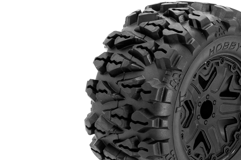 TERRAMAX 140/73 mm lepiaca guma, čierne disky so šesťhranom 12 mm, 2 ks.