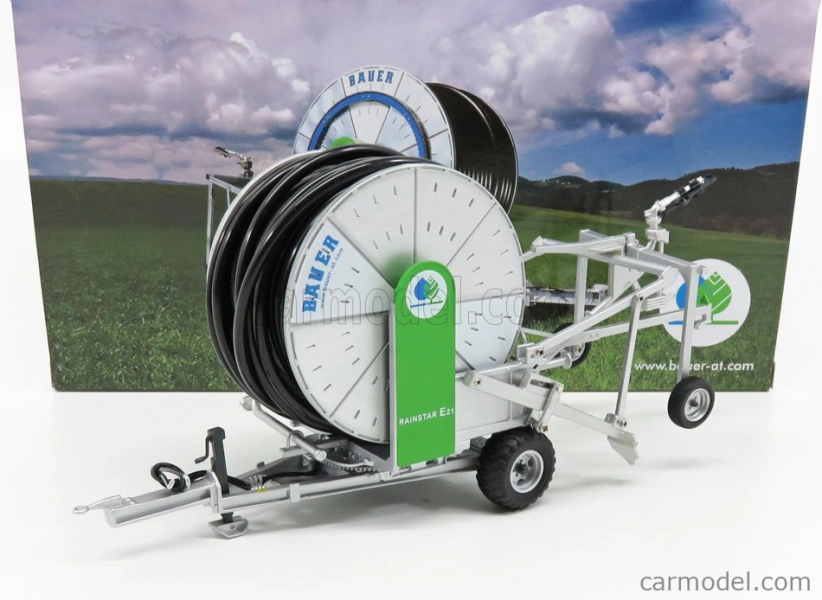 Universal hobbies Bauer Rainstar E21 Irrigation Sistem - Bobina Tubo Irrigazione 1:32 Stříbrná Černá