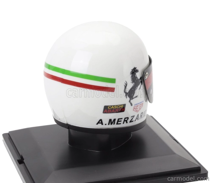 Edicola Helma F1 Casco Helma Arturo Merzario 312 B3 Team Ferrari Sezóna 1973 1:5 Biela