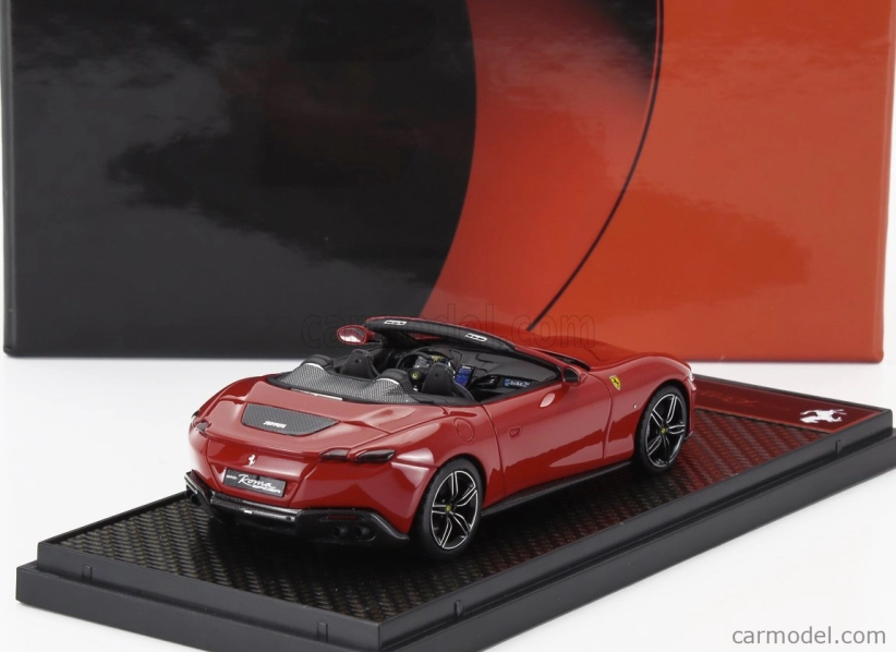 Bbr-models Ferrari Roma Spider Open 2020 - čierne disky 1:43 Rosso Corsa 322 - červená