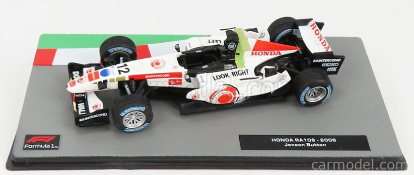 Edicola BAR F1 Ra106 Honda N 12 Season 2006 Jenson Button 1:43 Bílá Červená