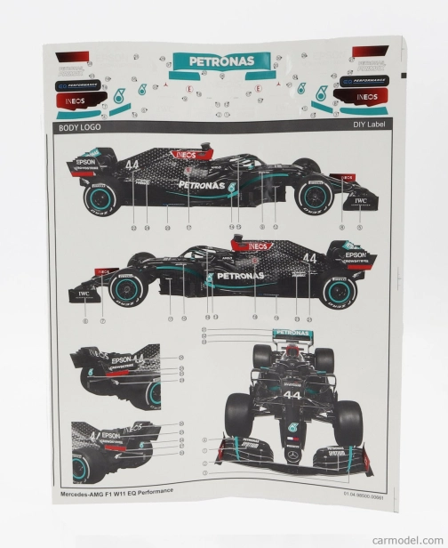 Mondomotors Mercedes gp F1 W12 Mercedes M12 Eq Power+ Team Amg Petronas Motorsport Formula One N 44 Sezóna 2021 Lewis Hamilton 1:18 Black Green