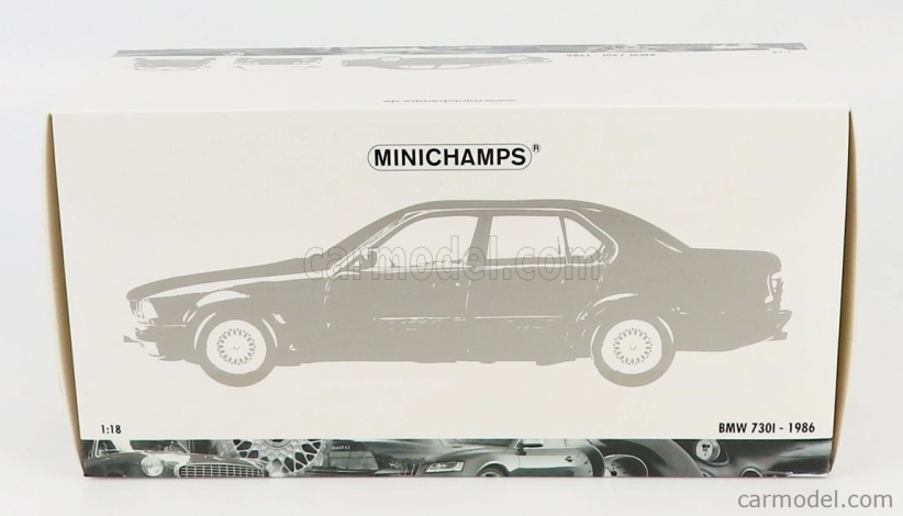 Minichamps BMW radu 7 730i (e32) 1986 1:18 Light Blue Met