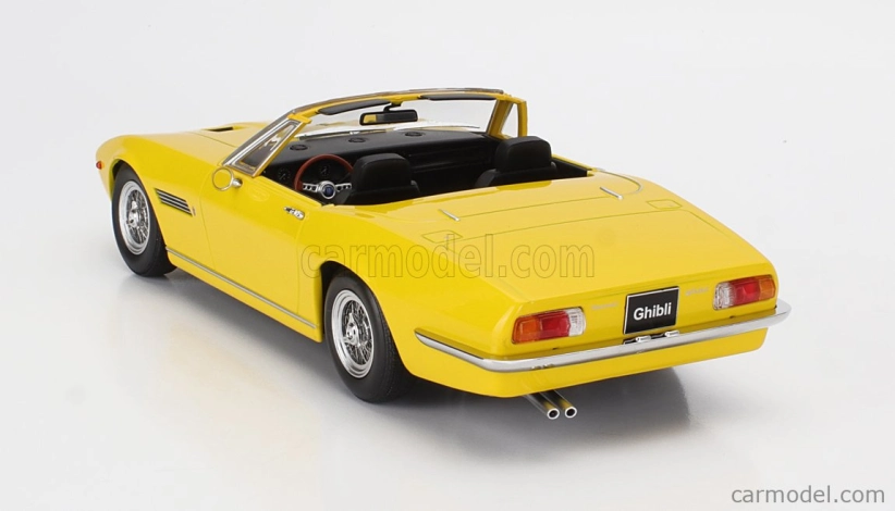 Kk-scale Maserati Ghibli Spider Cabriolet Open 1970 - Spoked Rims - Cerchio A Raggio 1:18 Žlutá