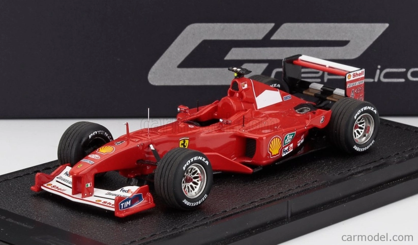 Gp-replicas Ferrari F1 F2000 N 4 Winner German Hockenheim Gp 2000 Rubens Barrichello 1:43 Červená Bílá