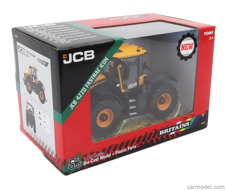 Britains JCB 4220 Fastrac Icon Tractor 2020 1:32 Žlutá Černá