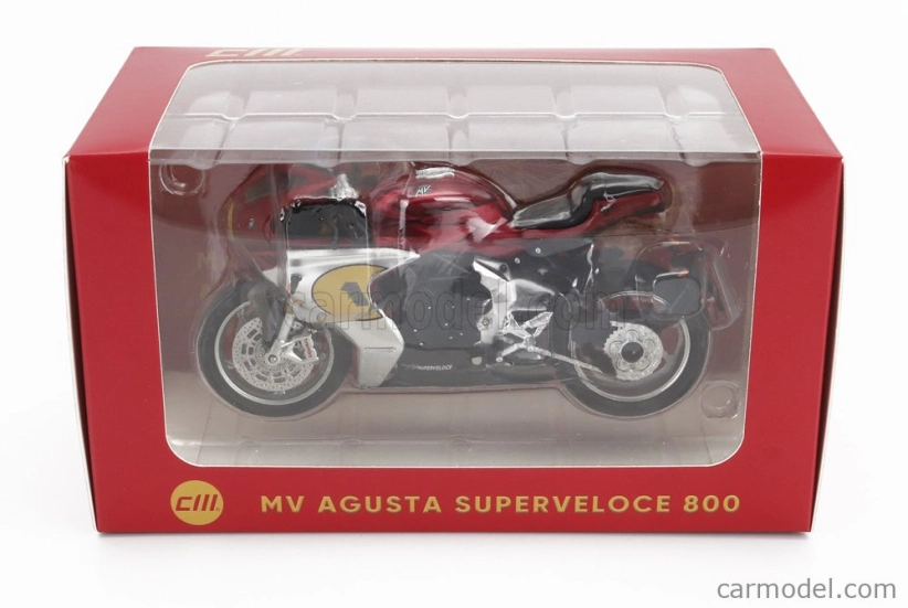 Cm-models Mv agusta 800 Superveloce N 1 Ago 2022 1:18 Matná Červená Stříbrná Černá