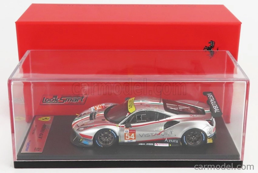 Looksmart Ferrari 488 Gte Evo 3.9l Turbo V8 Team Af Corse N 54 1:43, stříbrná