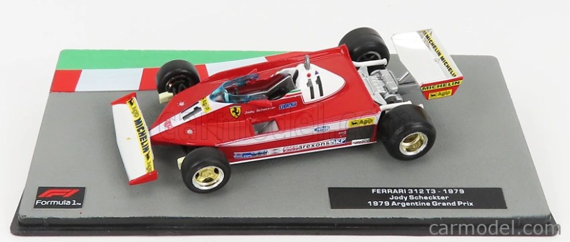 Edicola Ferrari F1 312t3 N 11 Víťaz majstrovstiev sveta v Argentíne 1979 Jody Scheckter 1:43 Červená