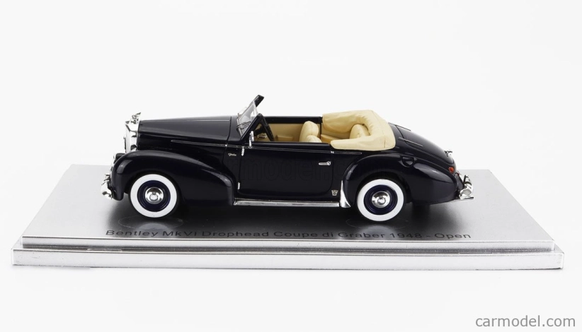 Kess-model Bentley Mkvi Drophead Coupe Graber Cabriolet Open 1948 1:43 Modrá
