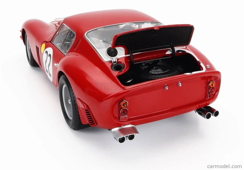 Kyosho Ferrari 250 Gto 3.0l V12 Team Equipe Nationale Belge N 22 1:18, červená