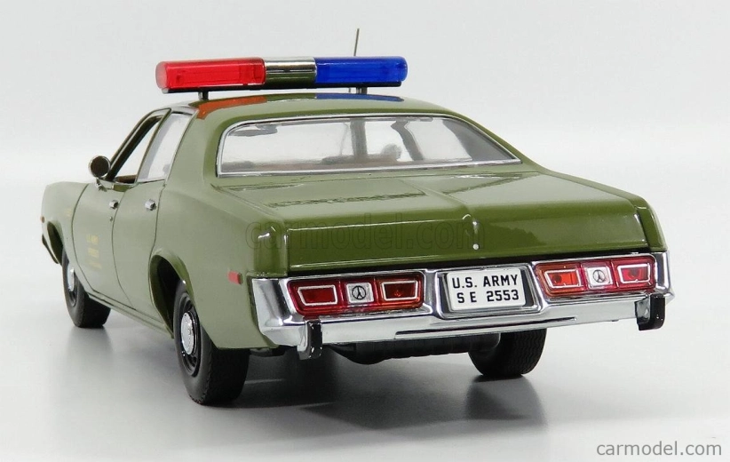 Greenlight Plymouth Fury U.s. Army Military Police 1977 - A-team 1:18 Vojenská Zelená