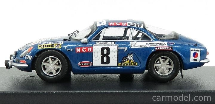 Trofeu Renault Alpine A110 N 8 Rally Du Maroc 1974 Tahitien - G.de Warren 1:43 Blue Met