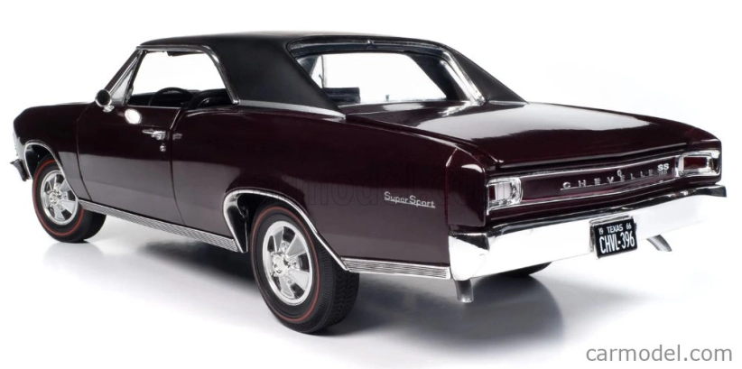 Autoworld Chevrolet Chevelle Ss 396 1966 1:18 Bordeaux Black