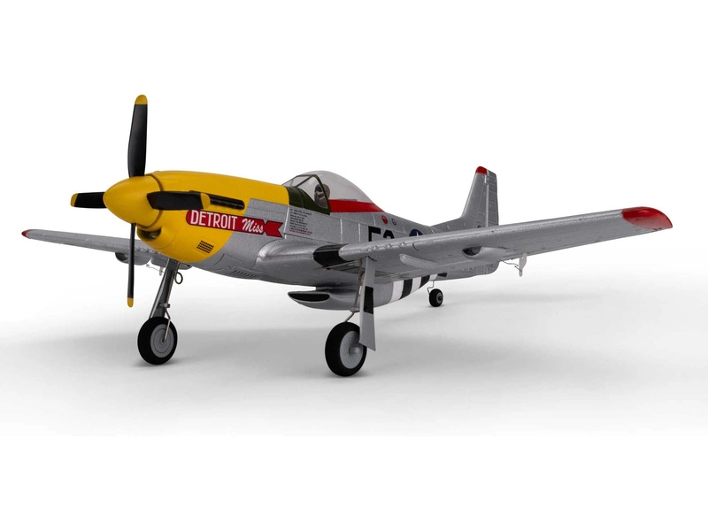 RC letadlo E-flite P-51D Mustang 0.49m Detroit Miss SAFE Select BNF Basic