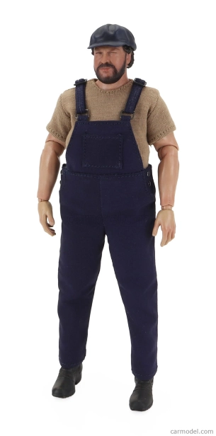 Clc-models Motozodiaco Tuareg 1972 With Bud Spencer Action Figure - From Movie - Altrimenti Ci Arrabbiamo - Tv Series - - Motorcycle 1:12 Red
