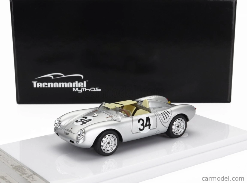 Tecnomodel Porsche 550a Team Porsche Kg N 34 24h Le Mans 1957 C.storez - E.crawford 1:43 Silver