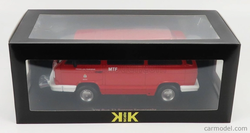 Kk-scale Volkswagen T3 Minibus Syncro Feuerwehr 1987 1:18 Red
