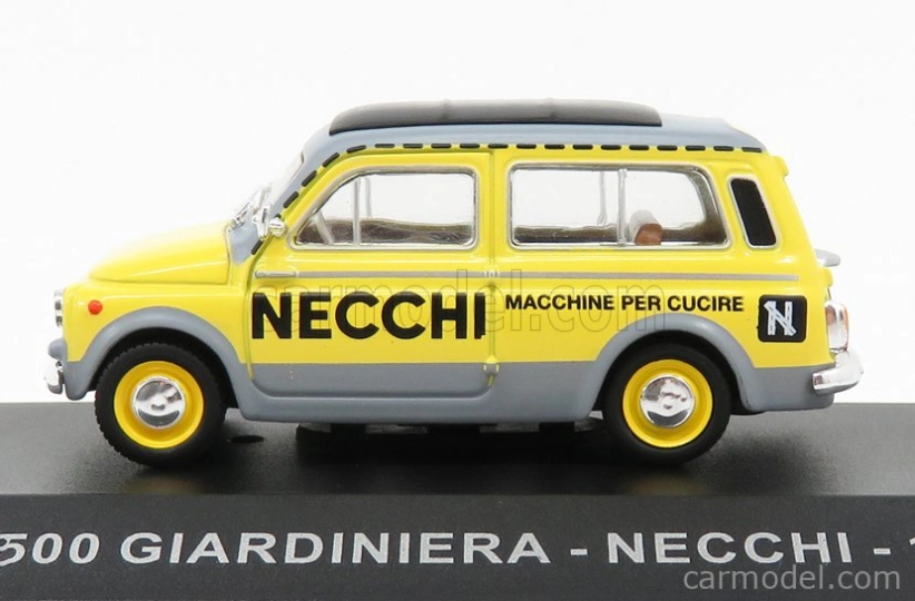 Edicola Fiat 500 Giardiniera - Necchi 1960 1:43 Žlutá Šedá