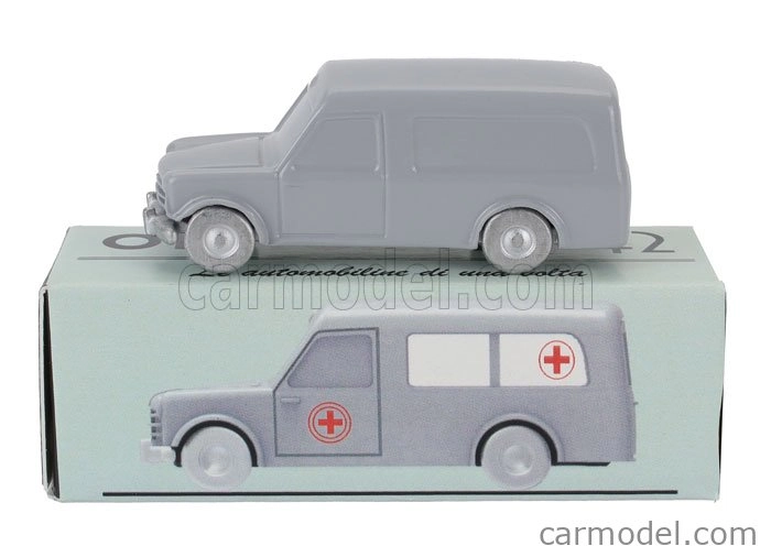 Officina-942 Fiat 1100 Garavini Ambulanza - Ambulance 1954 1:76 Grey