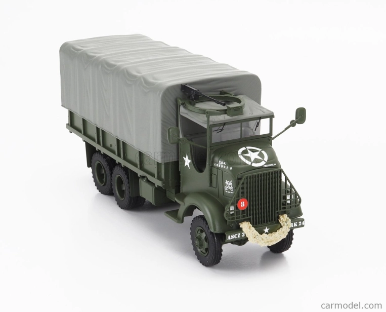 Perfex GMC 353 Afkwx Truck Bache Military Telonato 3-assi (the Red Bull) 1944 1:43 Vojenská Zelená