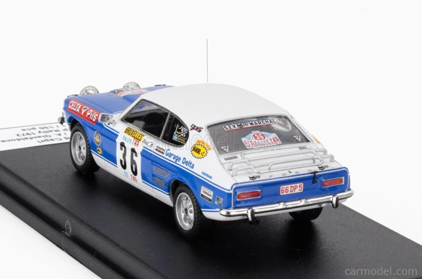 Trofeu Ford england Capri 2600 (night Version) N 36 Rally Tap 1972 Ronny - Adrian Gianfaldone 1:43 Bílá Světle Modrá