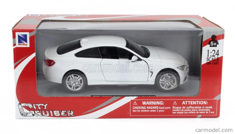 Newray BMW 4-series Coupe (f32) M-sportpaket 2014 1:24 Bílá