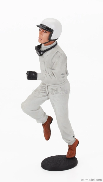 Le mans miniatures Figures Jim Pilota Automobilistico - 24h Le Mans Start Pilot Driver 1960 - 1970 1:18 Bílá