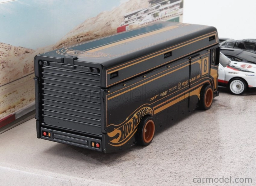 Mattel hot wheels Audi Set 4x Euro Hauler Car Transporter - Quattro Sport N 3 - Lamborghini Essenza - Sauber Mercedes N 61 24h Le Mans 1:64 Různé