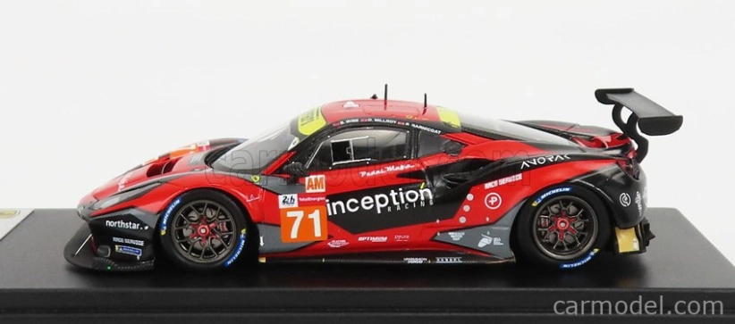 Looksmart Ferrari 488 Gte Evo 3.9l Turbo V8 Team Inception Racing N 71 1:43, červená