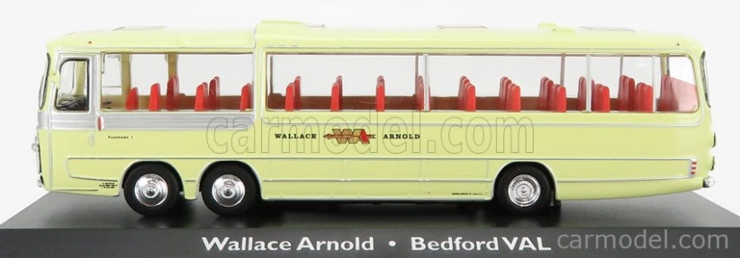 Edicola Bedford Val Plaxton Autobus 3-assi Panorama Coach Wallace Arnold 1967 1:72 Cream