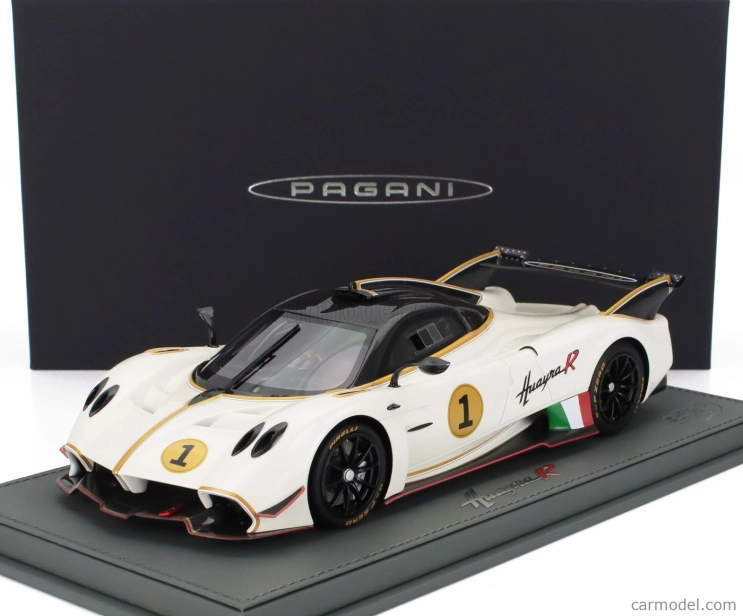 Bbr-models Pagani Huayra R N 1 Racing 2021 - Con Vetrina - With Showcase 1:18 Bianco Benny - Bílá Černá