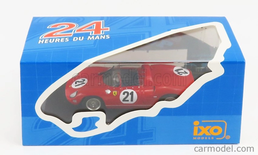 Ixo-models Ferrari 250p Spider 3.0l V12 Team Ferrari Spa Sefac N 21 Winner 24h Le Mans 1963 L.scarfiotti - L.bandini 1:43 Červená