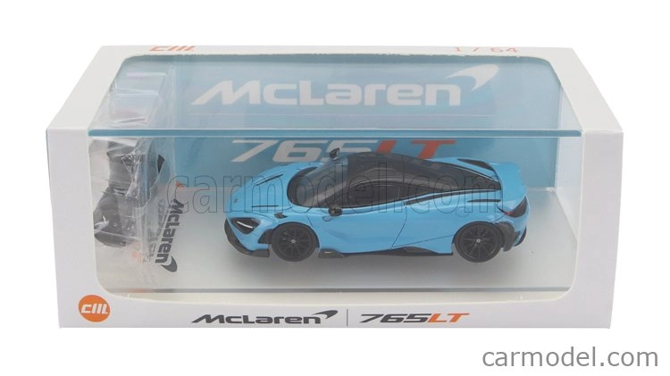 Cm-models Mclaren 765lt With Racing Set Wheels 2020 1:64 Světle Modrá