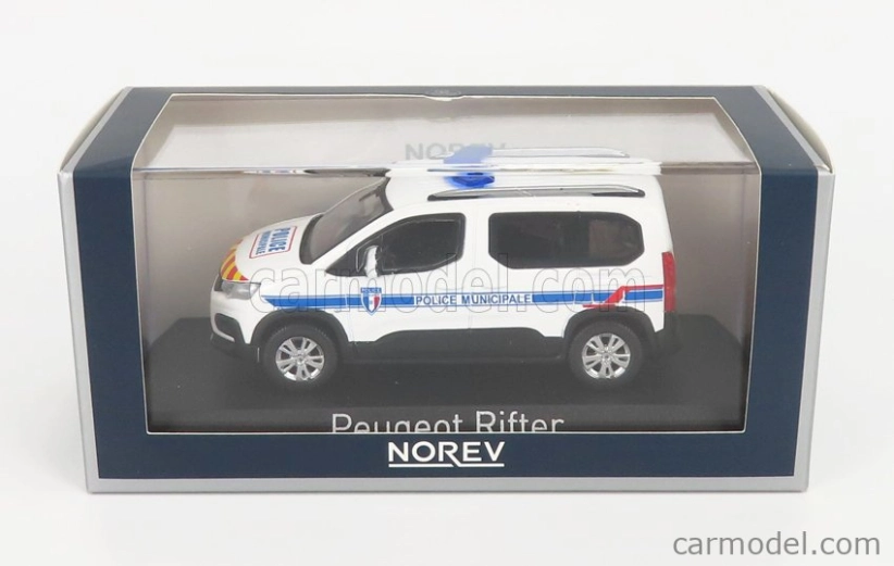 Norev Peugeot Rifter Police Municipale 2019 1:43 Biela modrá červená žltá