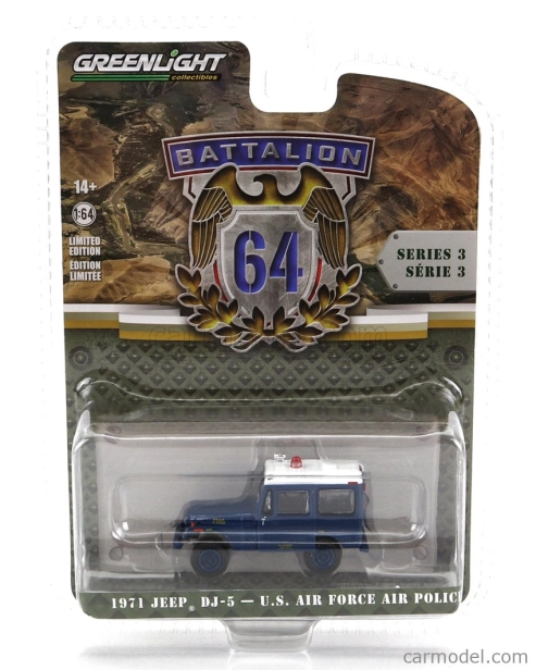 Greenlight Jeep Dj-5 U.s. Air Force Police 1971 1:64 Modrá Bílá