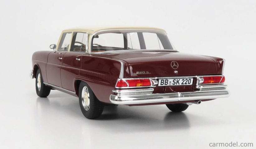 Modely v mierke Cult-scale Mercedes benz 220se (w111) 1959 1:18 Red White