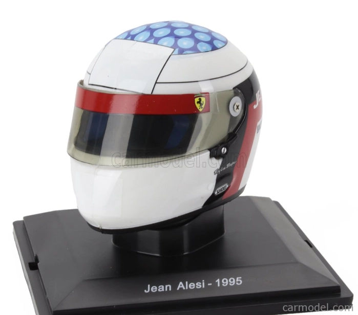 Edicola Helma F1 Casco Helma Jean Alesi 412 T2 Team Ferrari Sezóna 1995 1:5 Červená čierna biela
