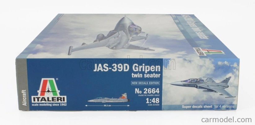 Italeri Saab Jas 39d Gripen Twin Seater Airplane Military 2011 1:48 /