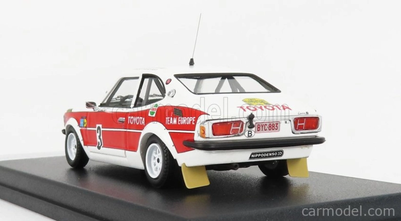Trofeu Toyota Corolla N 3 Rally Sweden 1971 H.mikkola - A.hertz 1:43 Bílá Červená