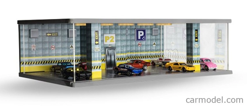 Atlantic Vetrina display box Diorama Parcheggio Secondo Piano - Parking P2 Yellow Floor - Cars Not Included - Lungh.lenght Cm 43.0 X Largh.width Cm 25.0 X Alt.height Cm 14.0 1:64 Různé