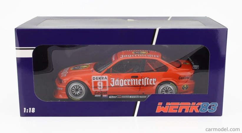 Werk83 BMW 3-series Coupe (e36) Jagermeister Team Linder N 9 Dtm Season 1993 Armin Hahne 1:18 Orange