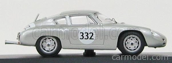 Best-model Porsche 1600gs Abarth N 332 Winner Campionato Europeo 1962 H.kuhnis 1:43 Silver