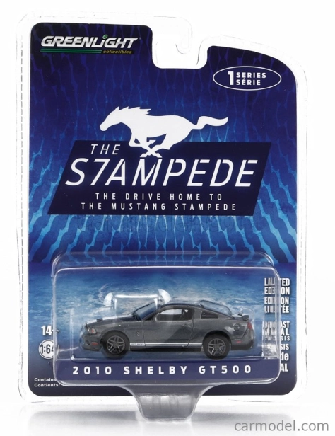 Greenlight Ford usa Mustang Shelby Gt500 Coupe 2010 1:64 Grey