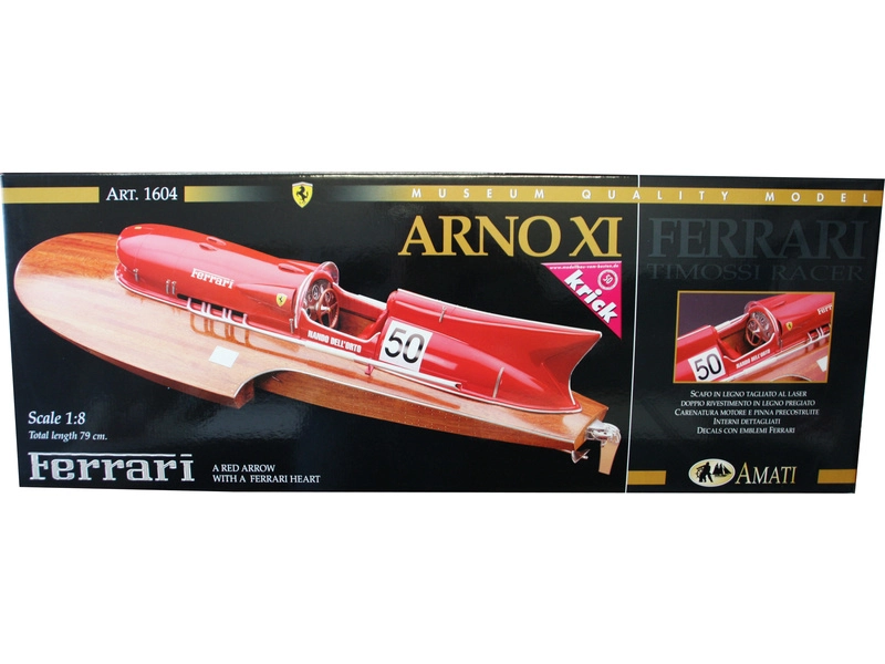 AMATI Arno XI Ferrari pretekársky čln 1:8 kit