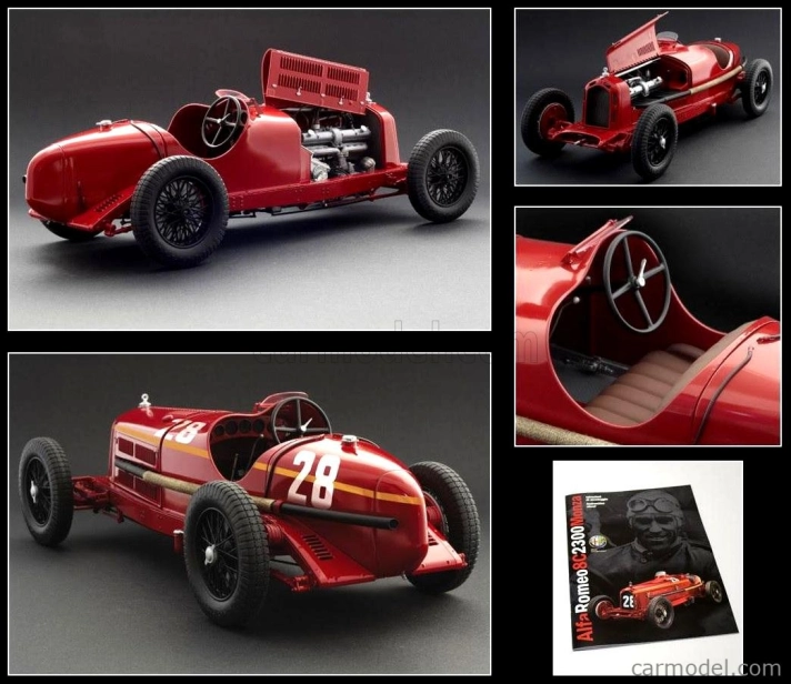 Italeri Alfa romeo F1 8c 2300 Monza N 28 Winner Monaco Gp 1932 Tazio Nuvolari 1:12 červená