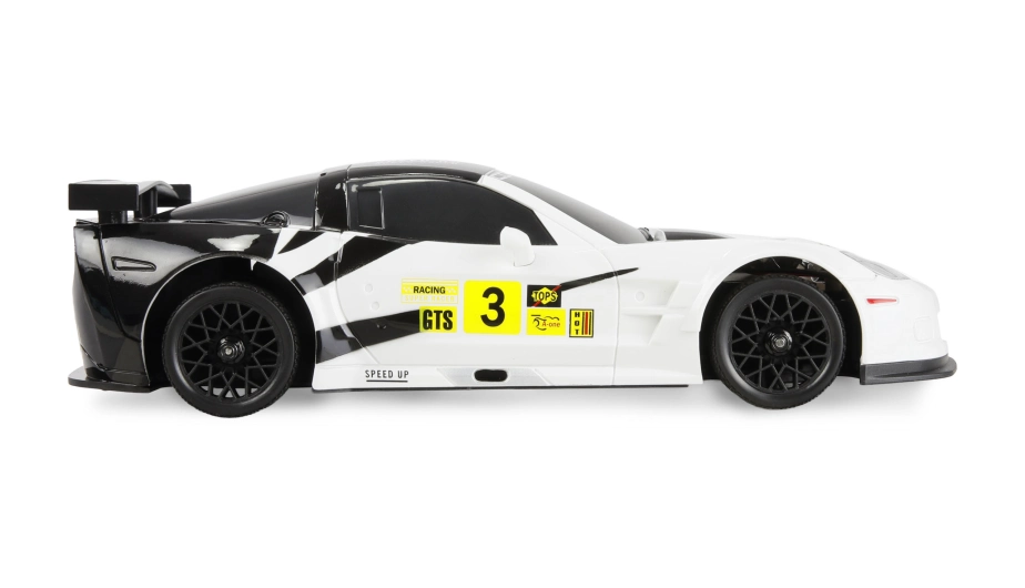 Corvette C6.R RC Drift Car 4WD LED 1:18 RTR licencovaná biela