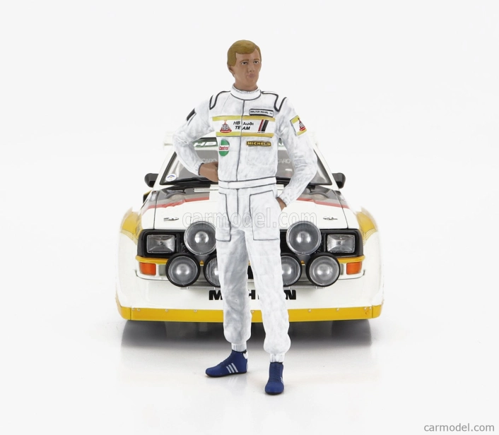 Autoart Audi Quattro Sport S1 (nočná verzia) N 2 4th Rally Montecarlo 1986 S figúrkou W.rohrl - C.geistdorfer 1:18 Žltá Biela Červená